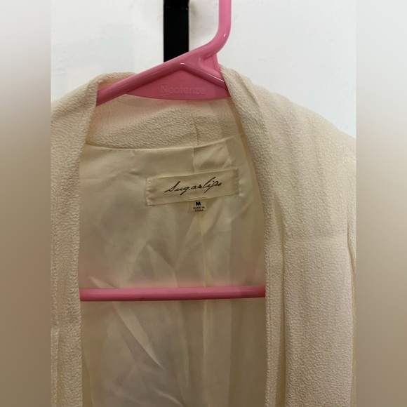 Sugarlips Pink & White Blazer Size Medium - Picture 4 of 5